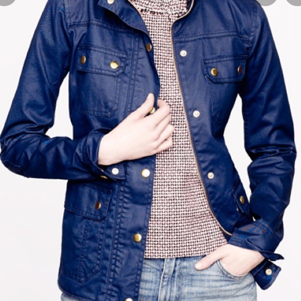 J. Crew navy utility jacket small